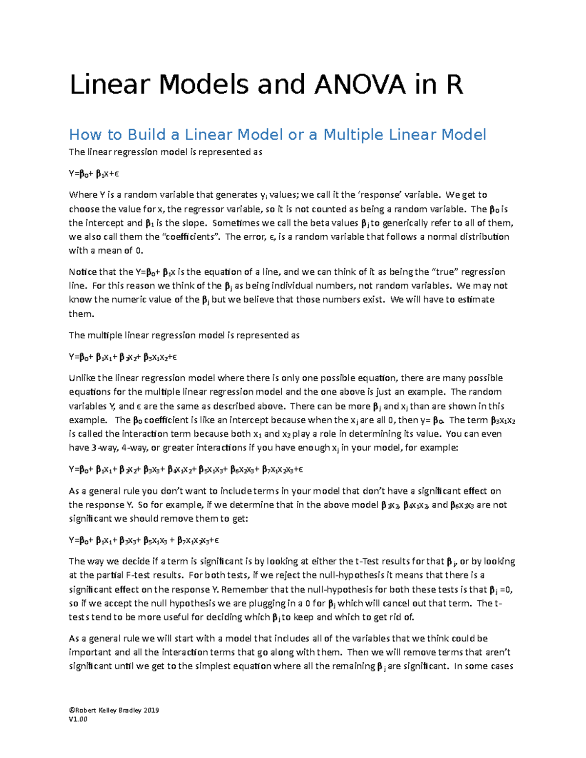 Linear Models and Anova in R - How to Build a Linear Model or a ...