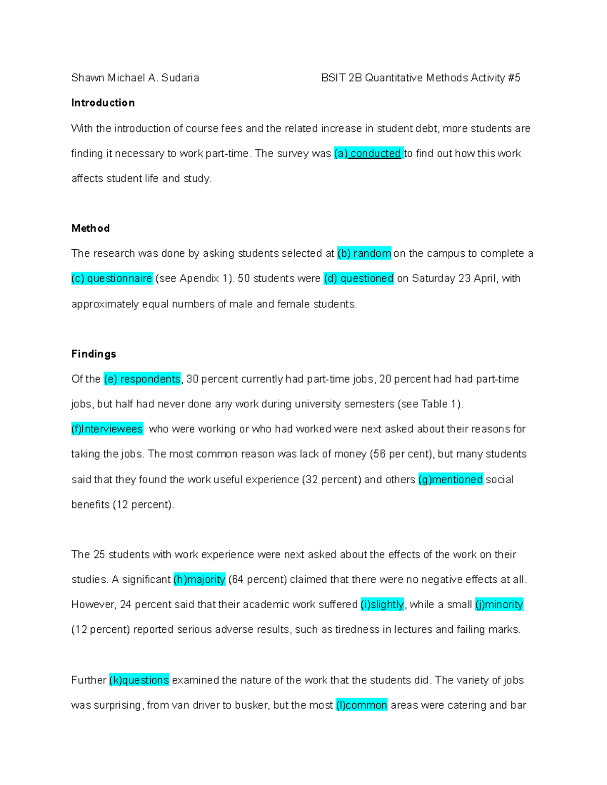 Research Activity 5 - Shawn Michael A. Sudaria BSIT 2B Quantitative ...