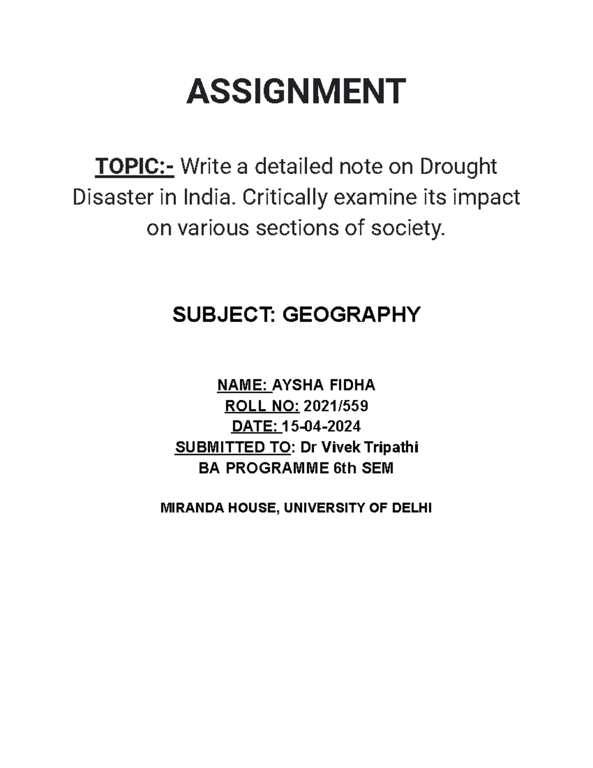 grade 11 geography assignment term 1 drought memorandum