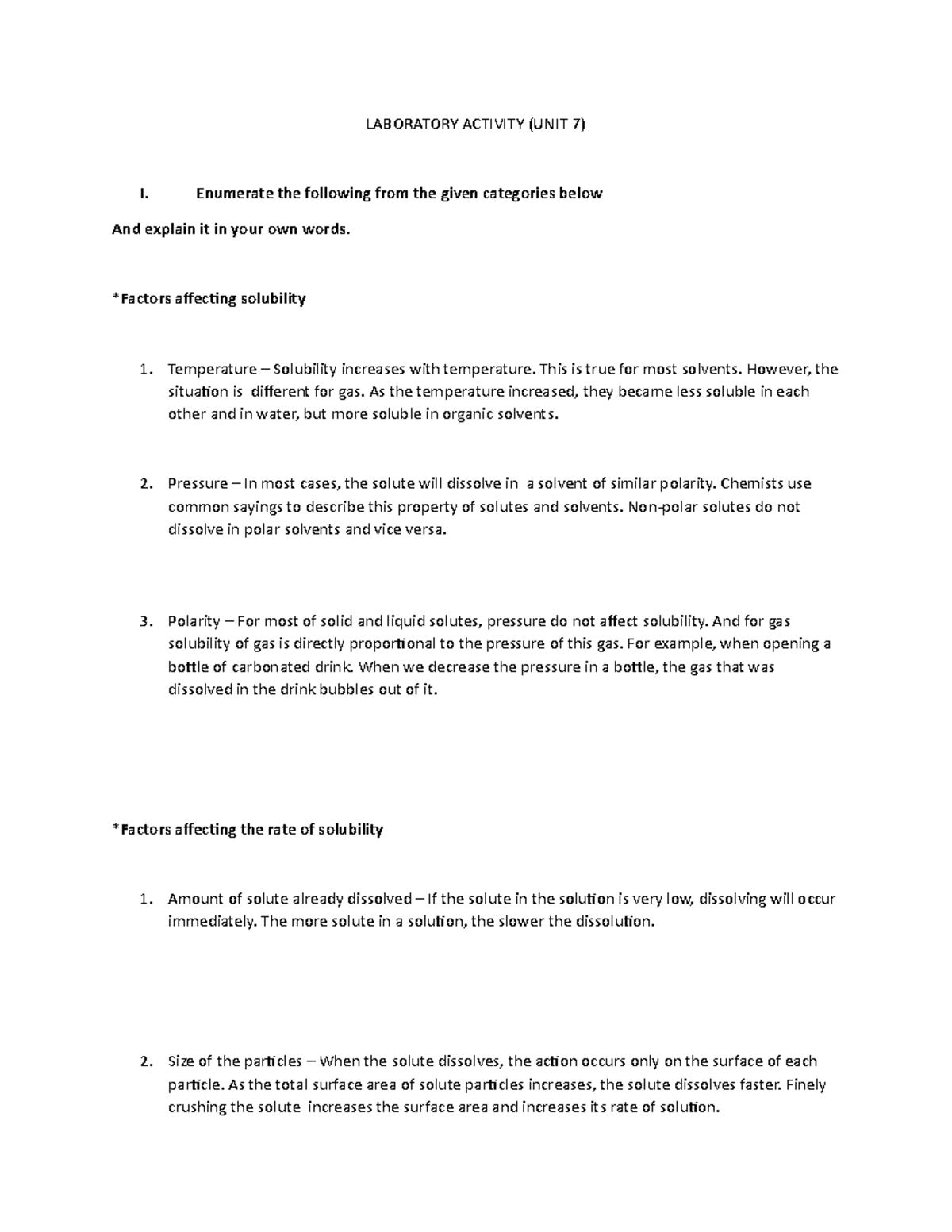 Document (1) - lab subject - LABORATORY ACTIVITY (UNIT 7) I. Enumerate ...