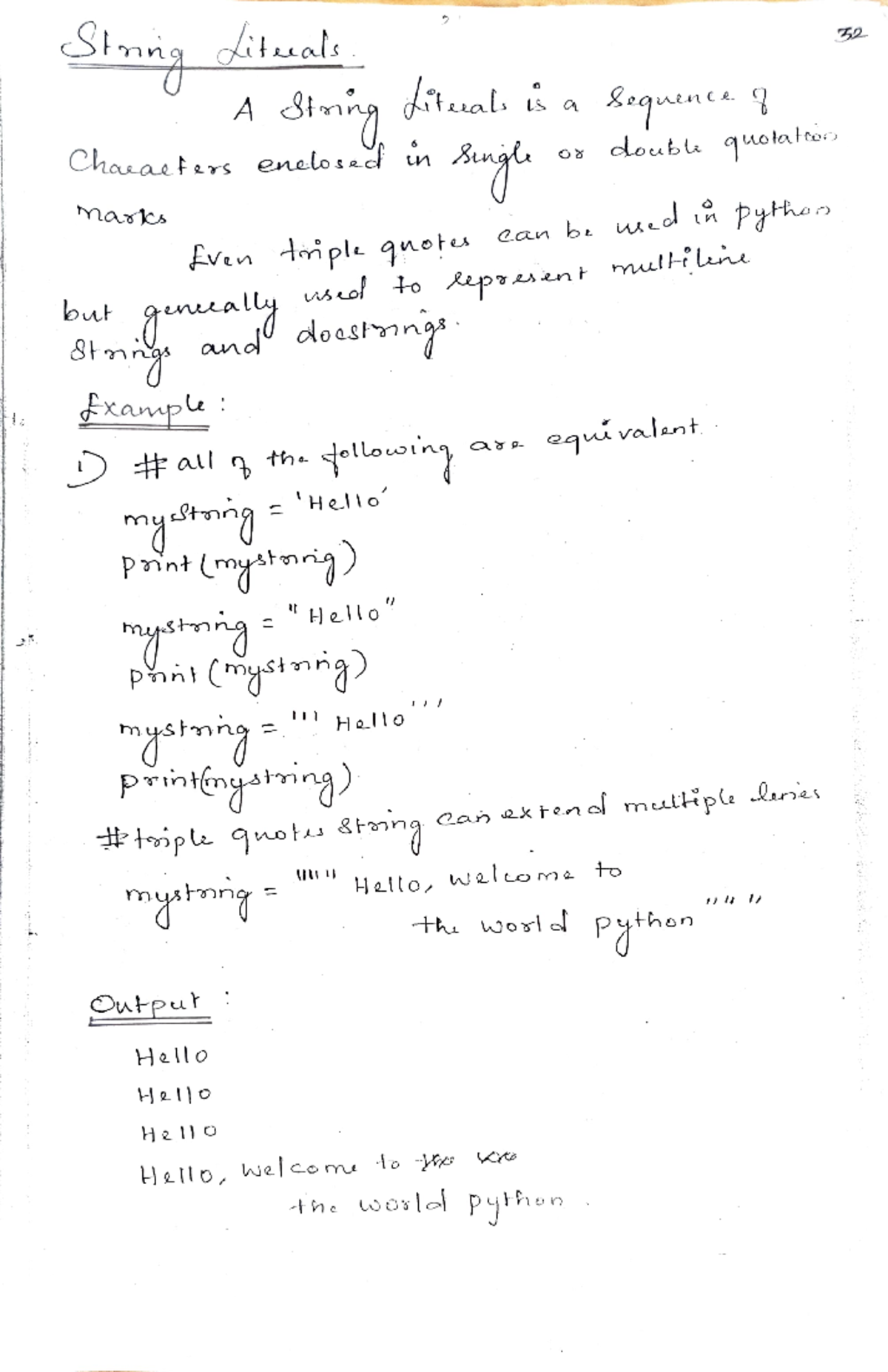 Unit 2 python notes part 2 - St. mars Chaaters enelosad n &Bmng aund ...