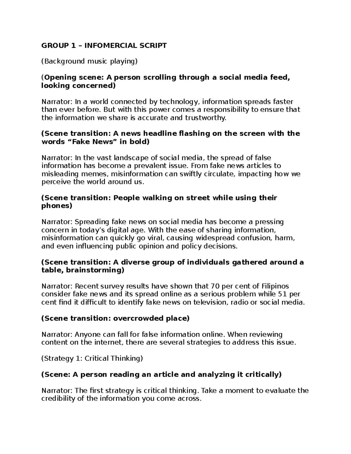 Ethics Script - FOR REFERENCE - GROUP 1 – INFOMERCIAL SCRIPT ...