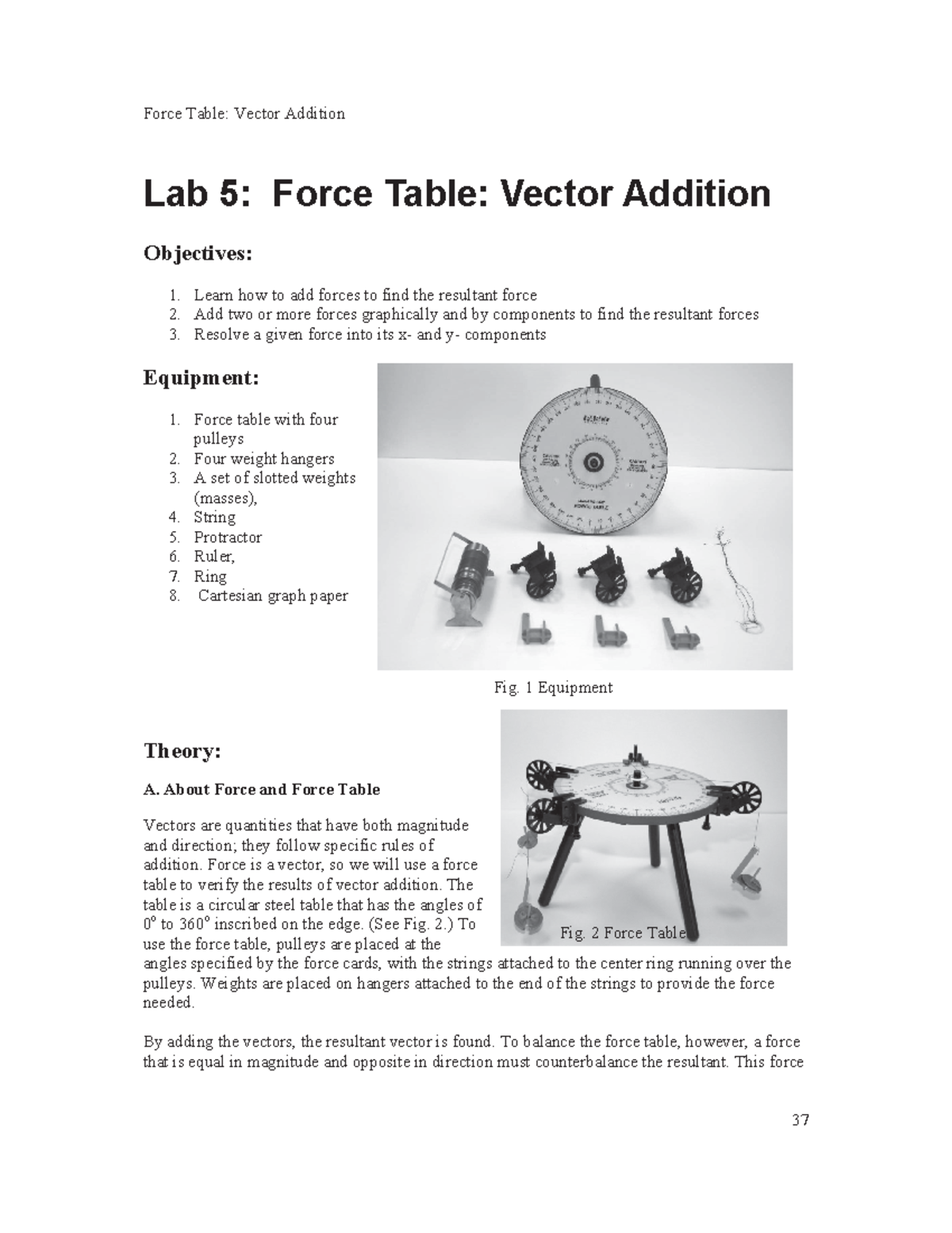 vector experiment lab report