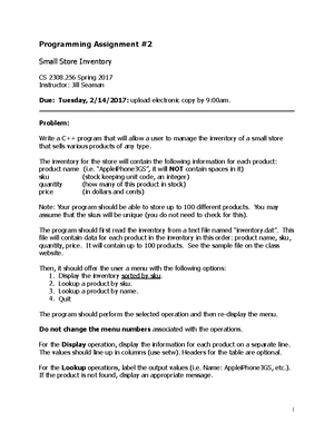 Practice Problems - CS 2308 - Recommended Practice Programming Problems ...