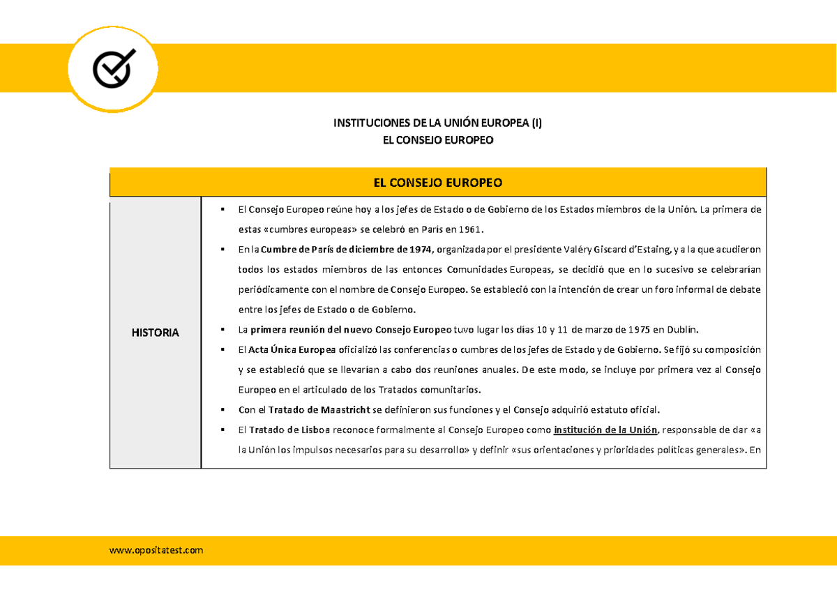 Esquema de las instituciones de la Union Europea - INSTITUCIONES DE LA ...