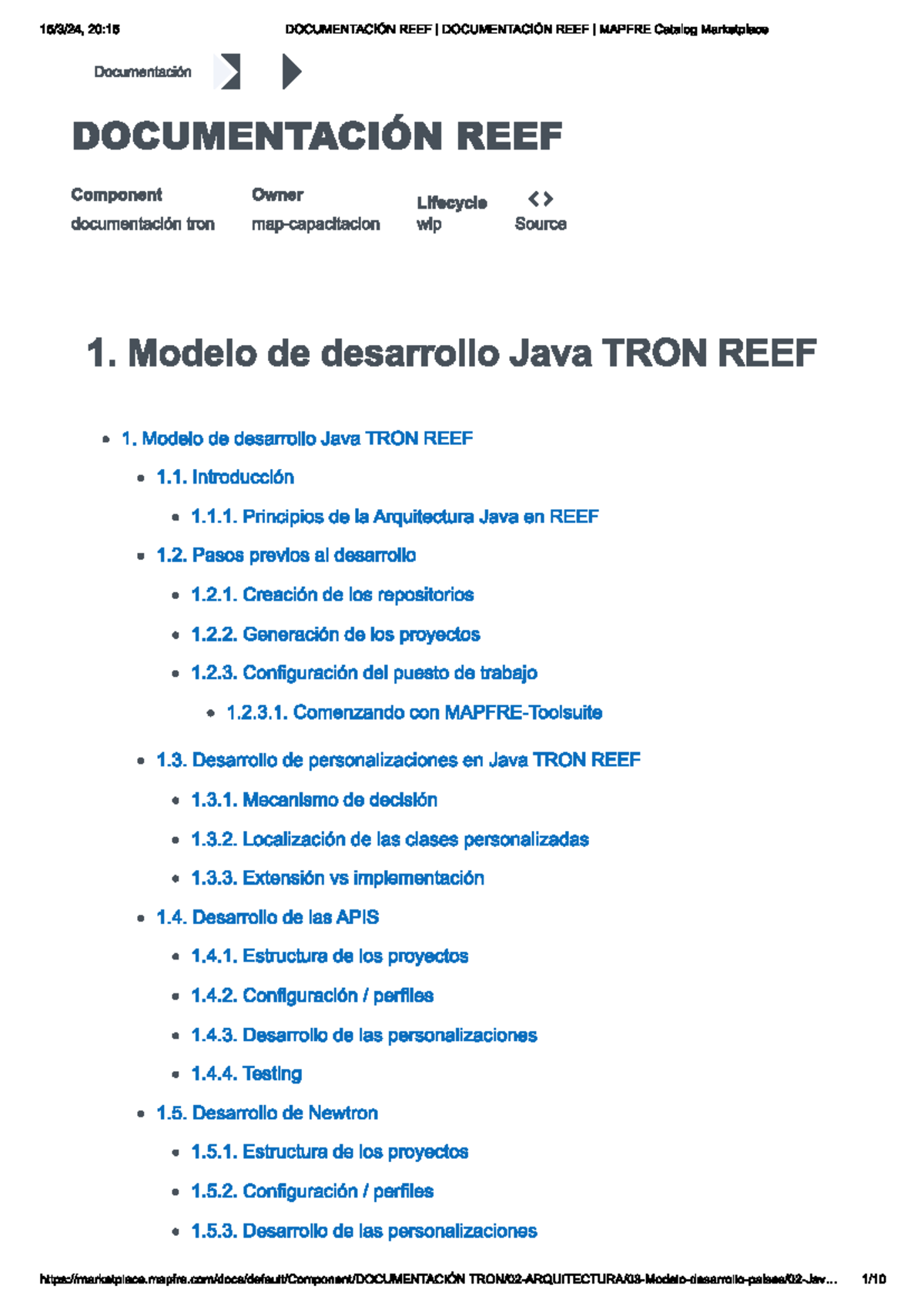 Metodo Desarrollo JAVA TRON REEF - 20:15 DOCUMENTACIÓN REEF I ...