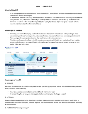 NCM 104 Module 5 Activity 1 - NCM 104: Community Health Nursing 1 (Lec ...