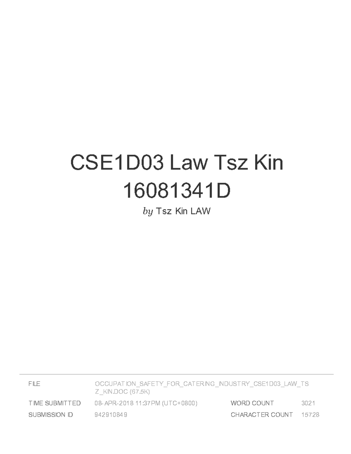 CSE1D03 Law Tsz Kin 16081341 D - CSE1D03 Law Tsz Kin 16081341D by Tsz ...