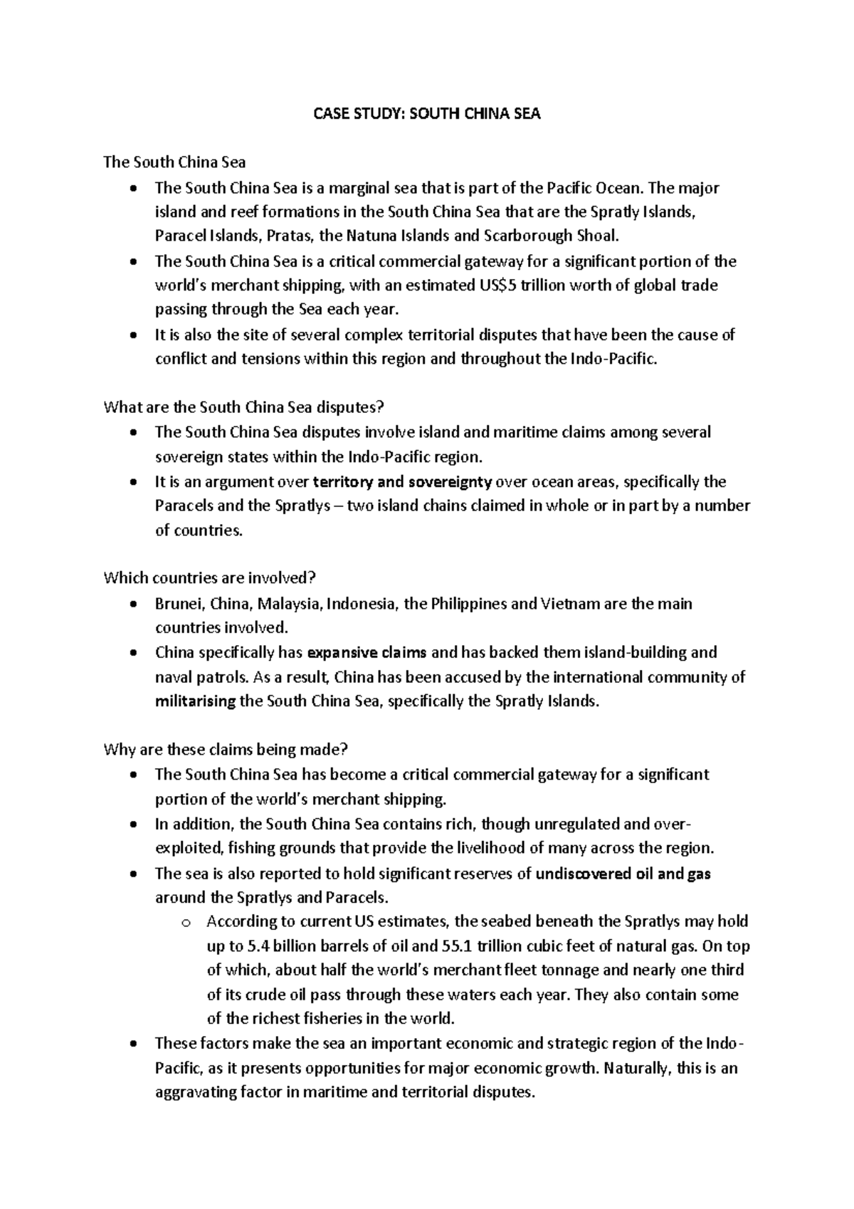 south china sea case study pdf