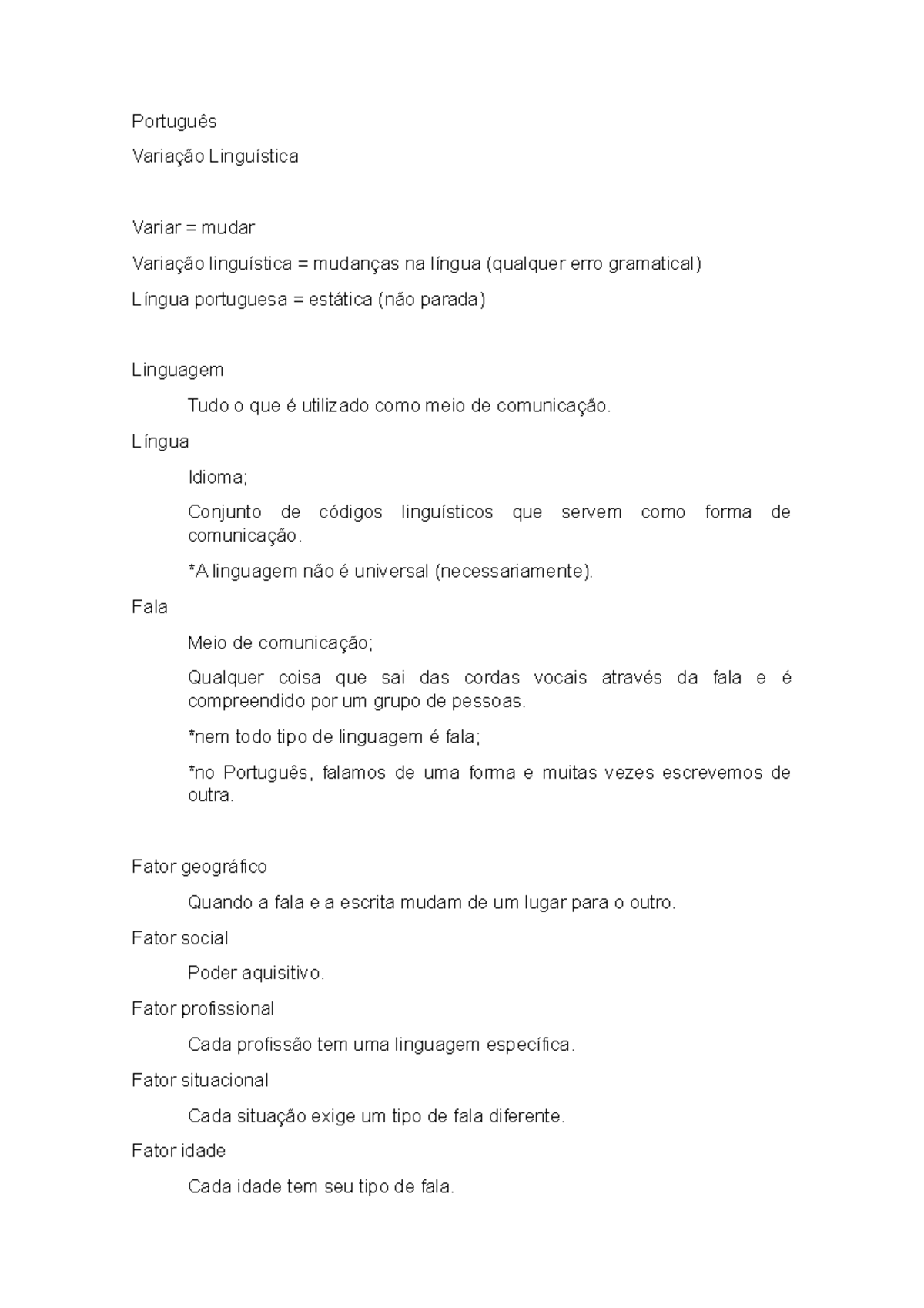 Português - Variação Linguística - Português Variação Linguística ...