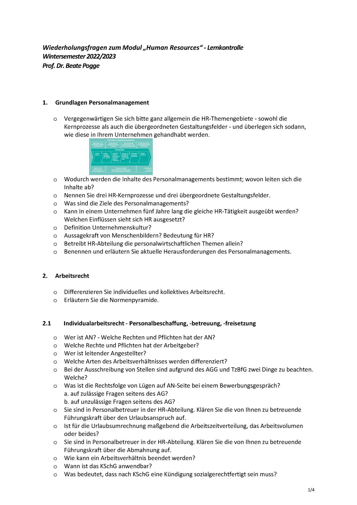 Wiederholungsfragen Zum Modul HR - Wiederholungsfragen Zum Modul „Human ...