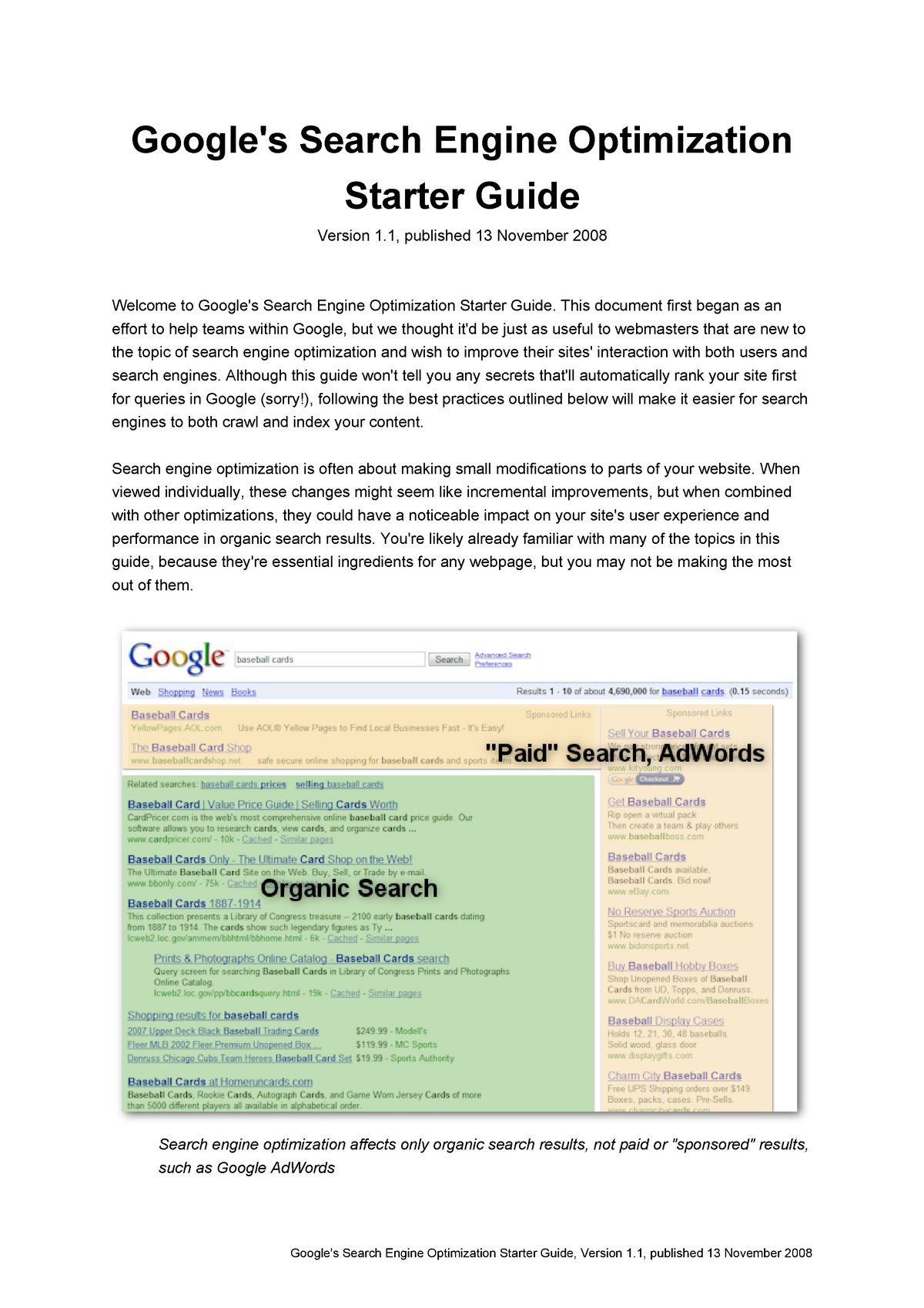 Google - Google's Search Engine Optimization Starter Guide (2008 ...