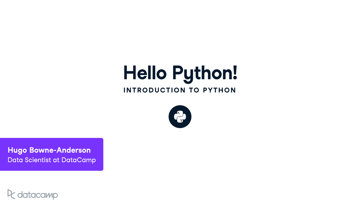 Chapter 1 - Python and Statistics - Hello Python! I N T R O D U C T I O ...