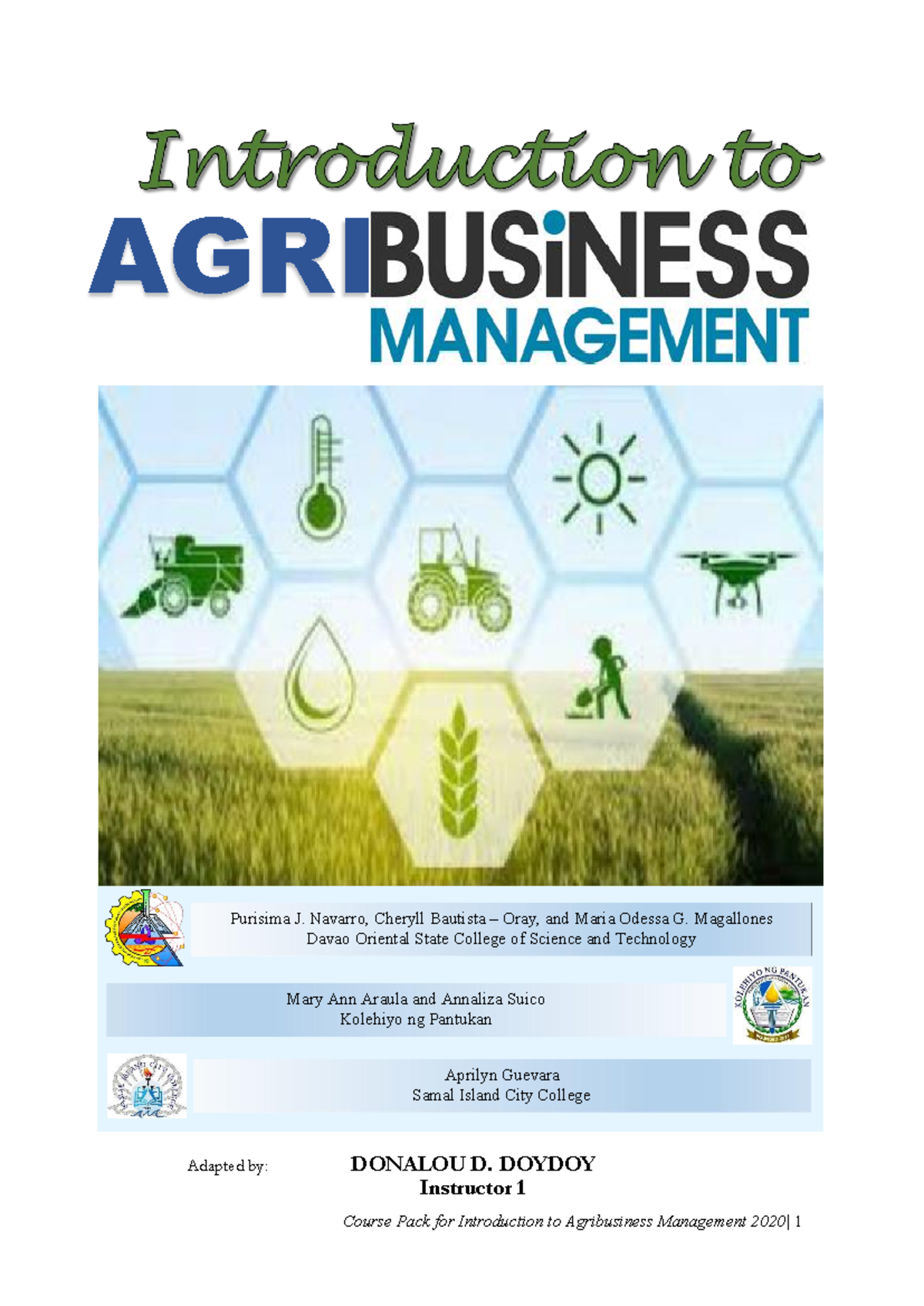 Introduction TO Agribusiness Management - Aprilyn Guevara Samal Island ...