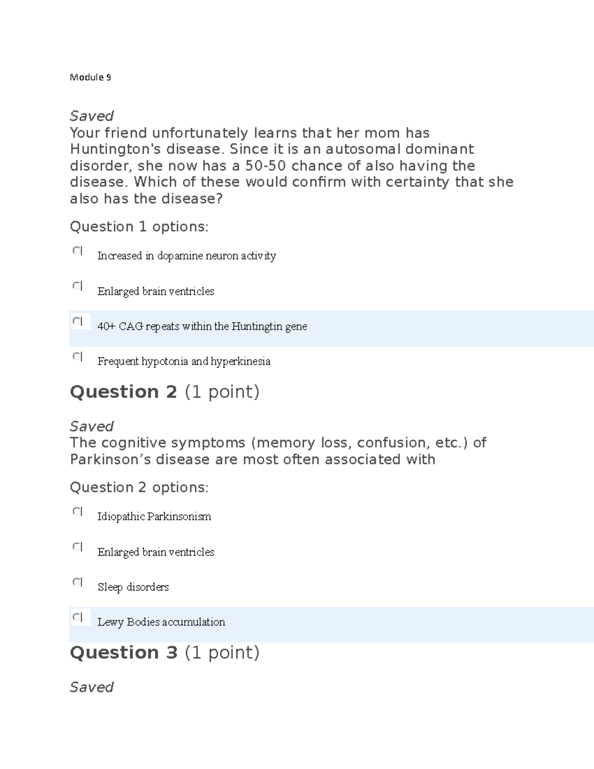 assignment module 9 review quiz