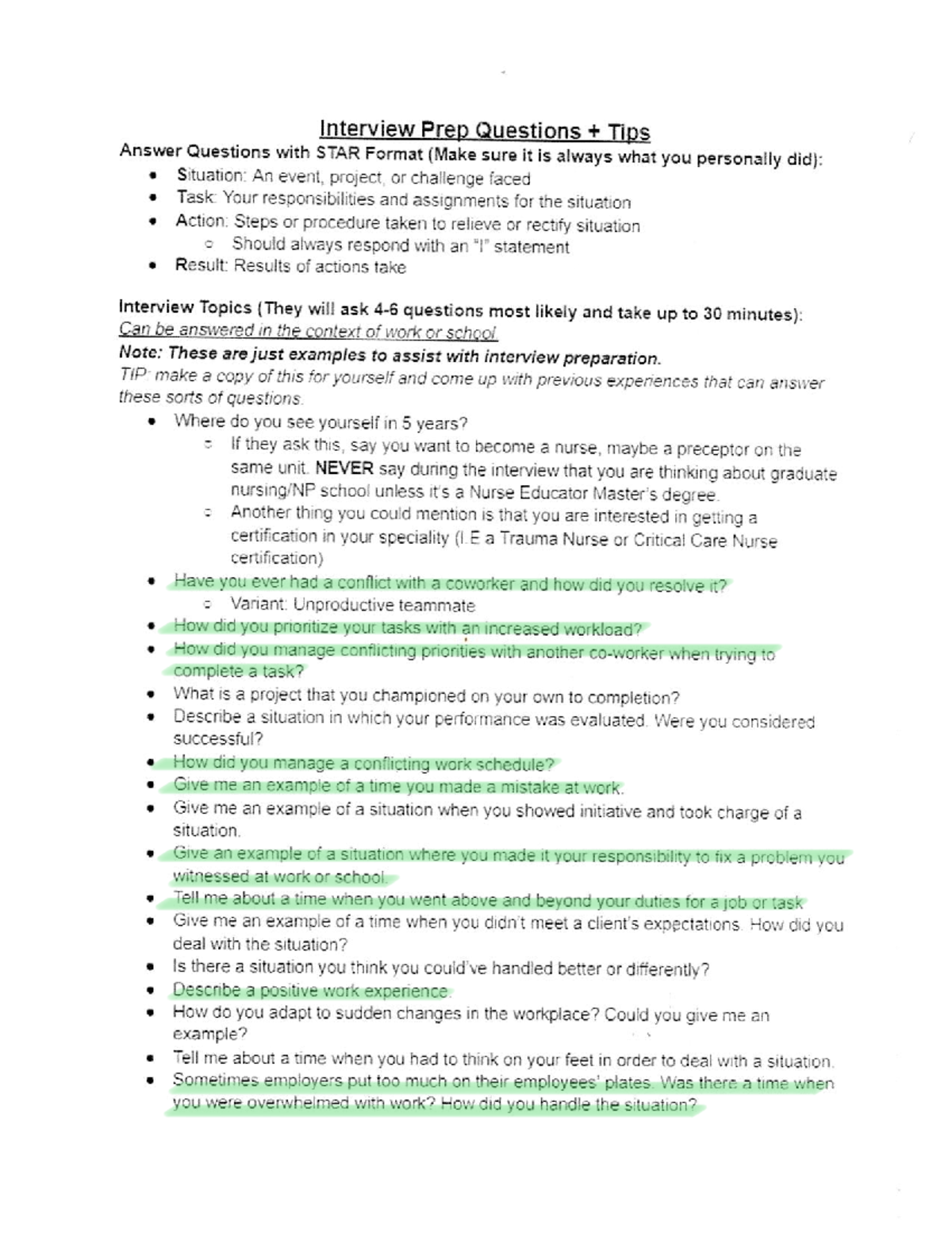 Interview Questions 2 - Interview Prep Questions Tips Answer Questions ...