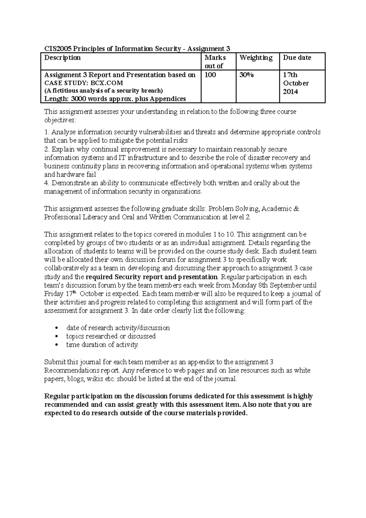 cis2005-assignment-3-2014-cis2005-principles-of-information-security