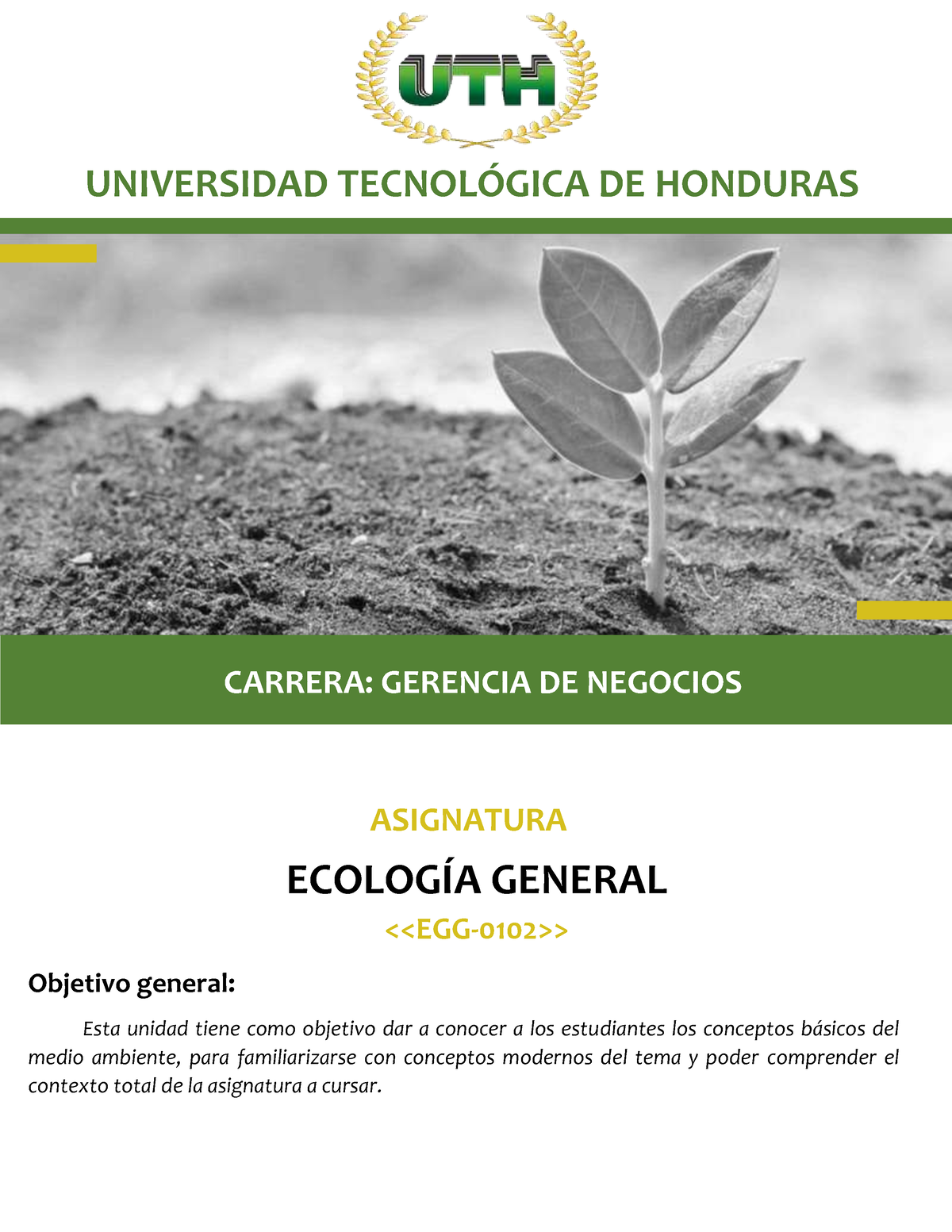 Modulo-VIII-Ecologia - UNIVERSIDAD TECNOLÓGICA DE HONDURAS CARRERA ...