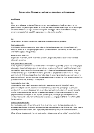 Observatiemethoden - 1 1 HOOFDSTUK 1: OBSERVEREN 1 INLEIDING EN ...