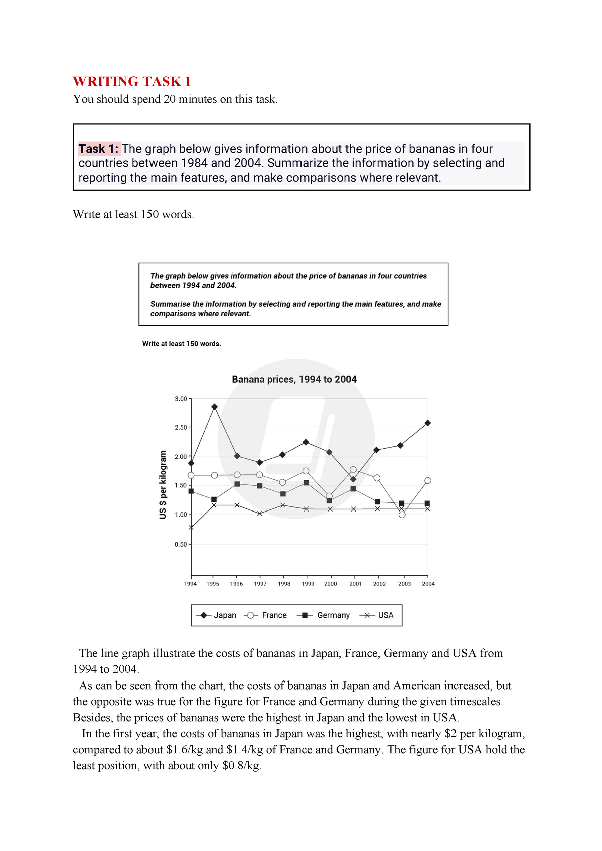 Assignment 2 Task 1 Line Graph - WRITING TASK 1 You Should Spend 20 ...