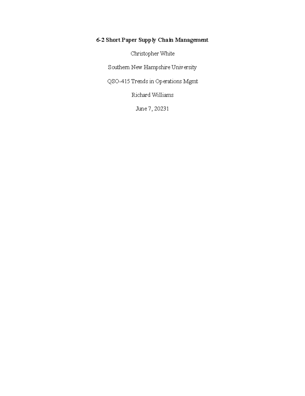 6-2-short-paper-supply-chain-management-6-2-short-paper-supply-chain-management-christopher