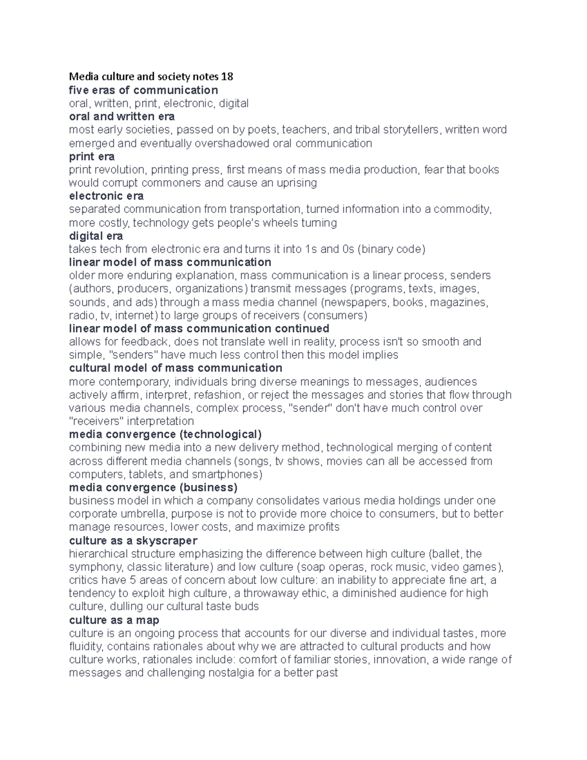 Media culture and society notes 19 - voting for a winner on a ...