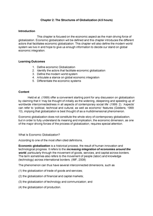 TCW - Module 2 - THE Structures OF Globalization - Chapter 2: The ...