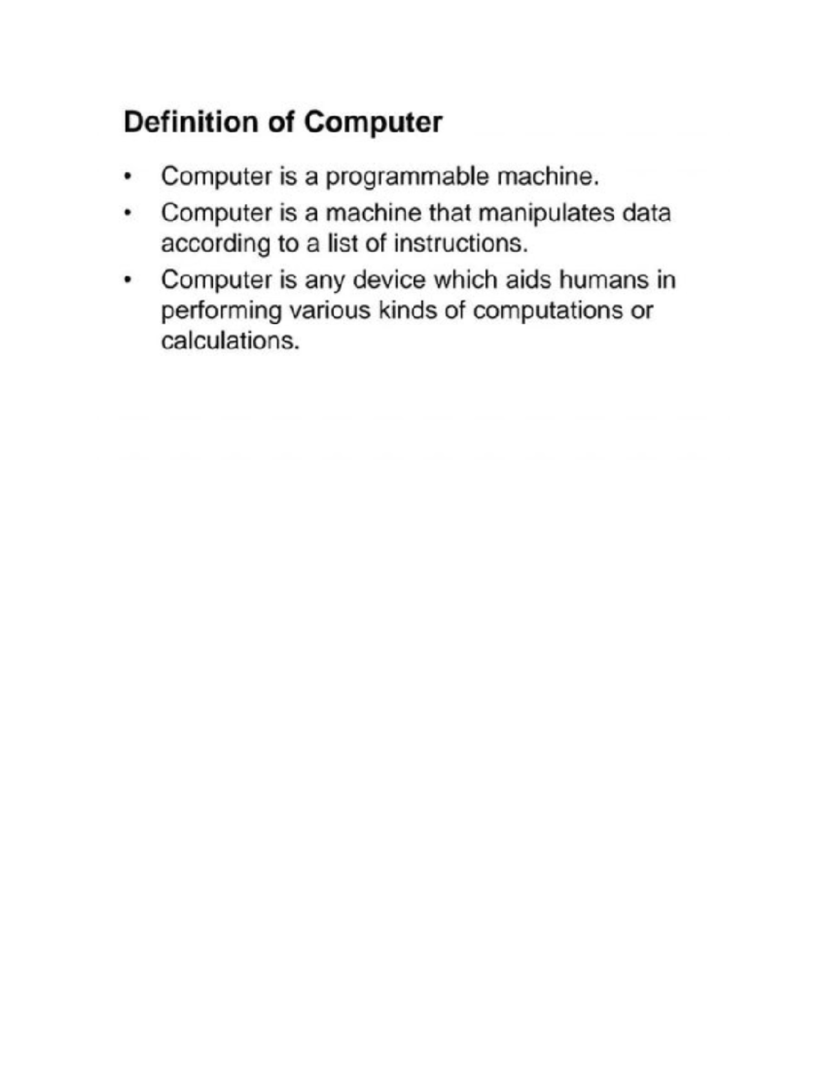 Define computer - JJJJJ - Computer science - Studocu