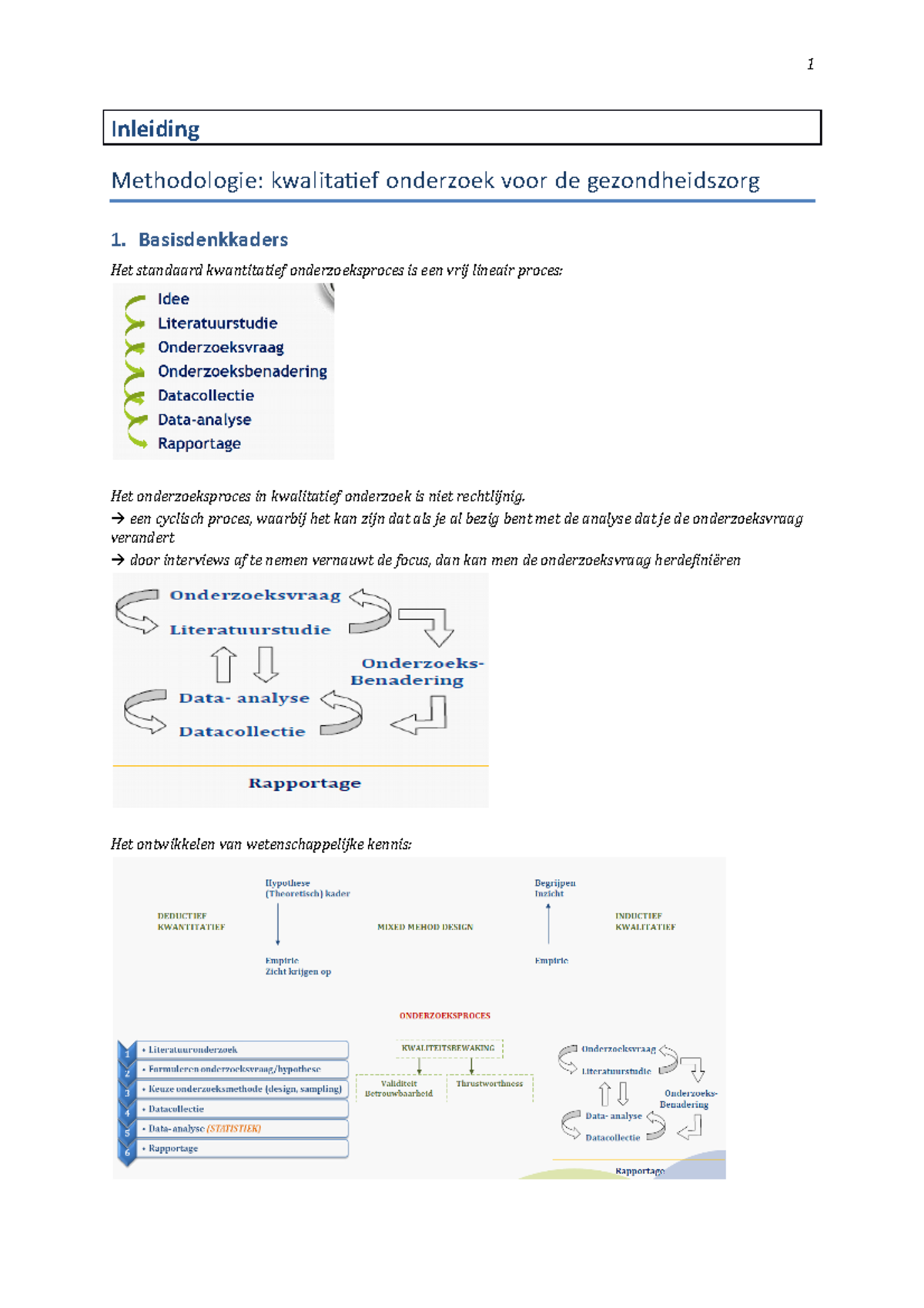 Samenvatting Kwalitatief Onderzoek - Methodologie:kwantitatief ...