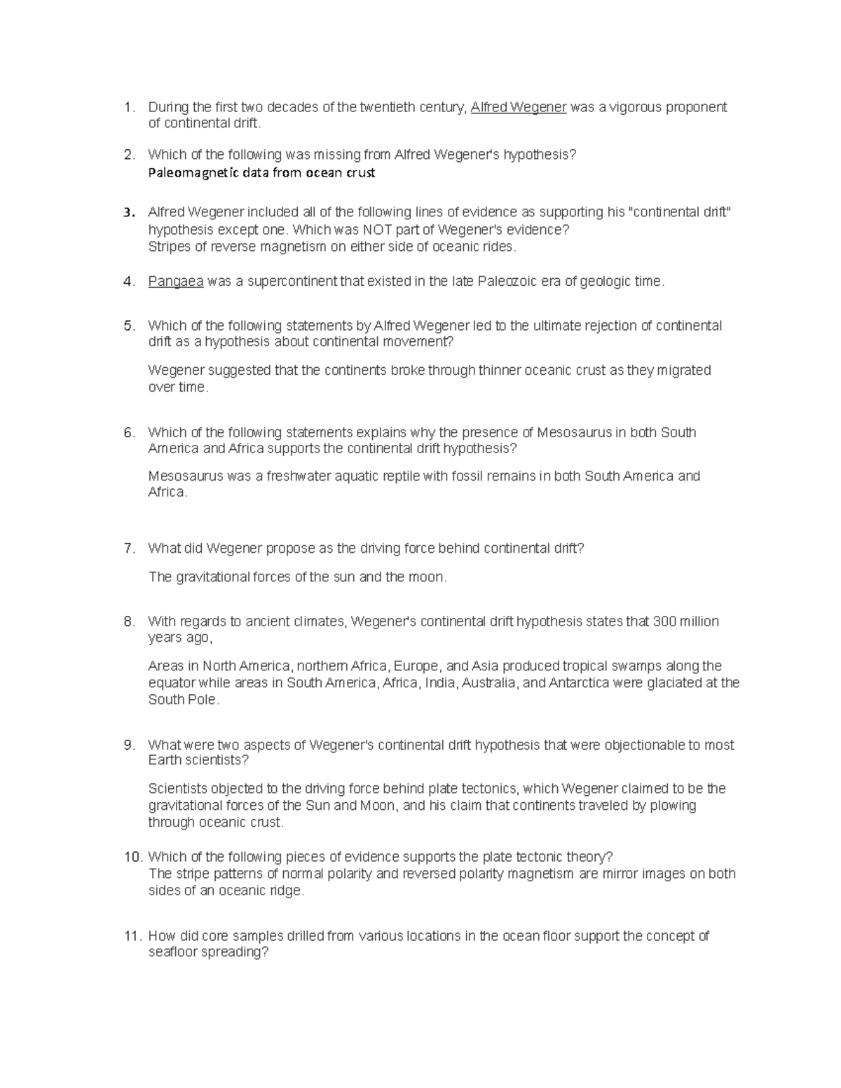 Geology Unit 3 Tectonic Plates Homework - During the first two decades ...