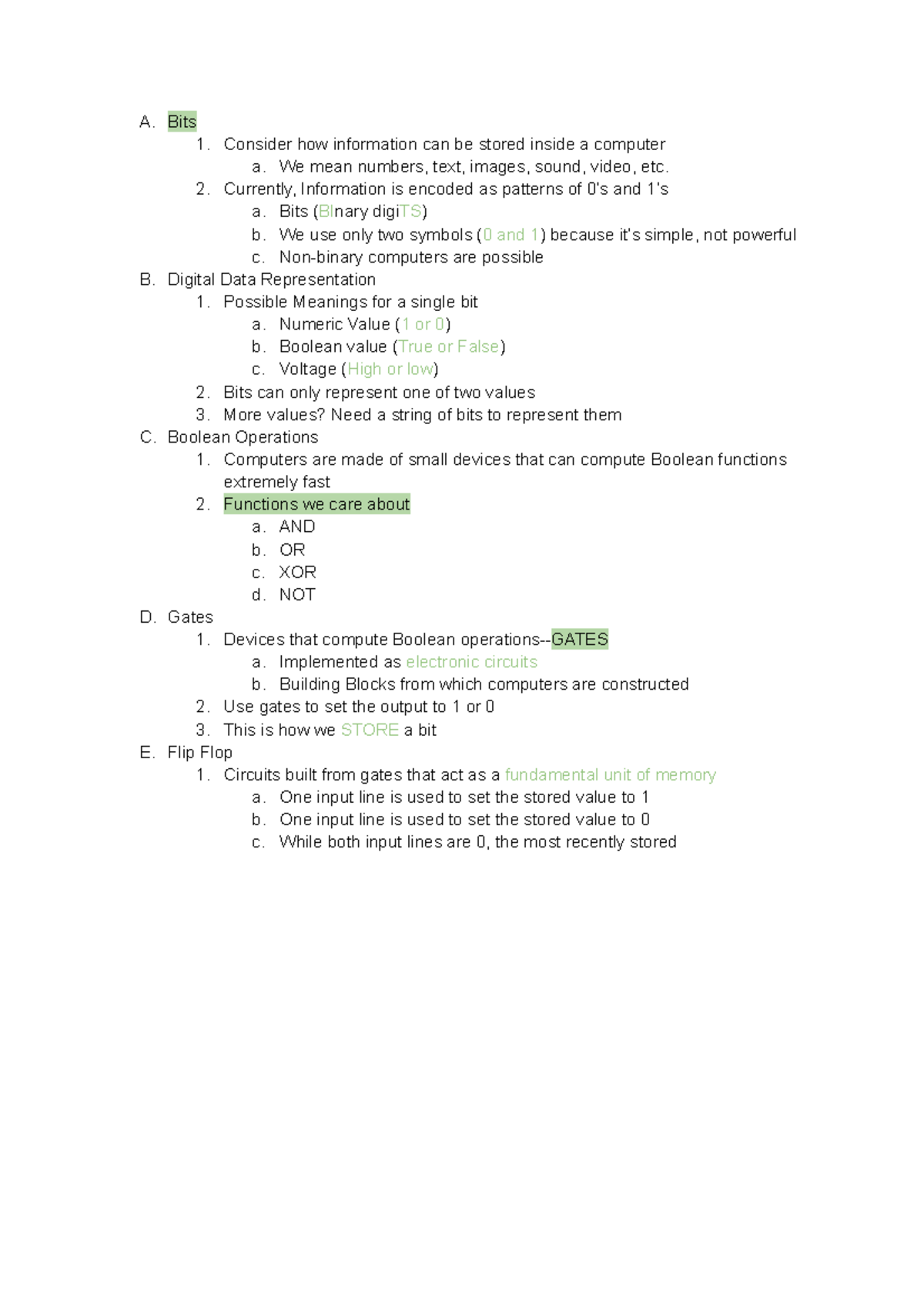 Nibbles and Bytes Introduction to Computer Science, Joshua Qualls MWF