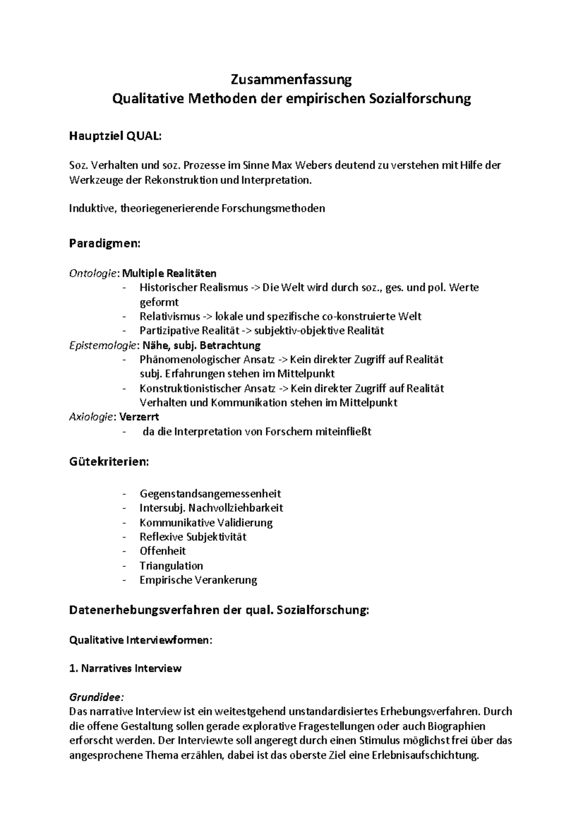 Zusammenfassung QUAL - Warning: TT: Undefined Function: 32 Warning: TT ...