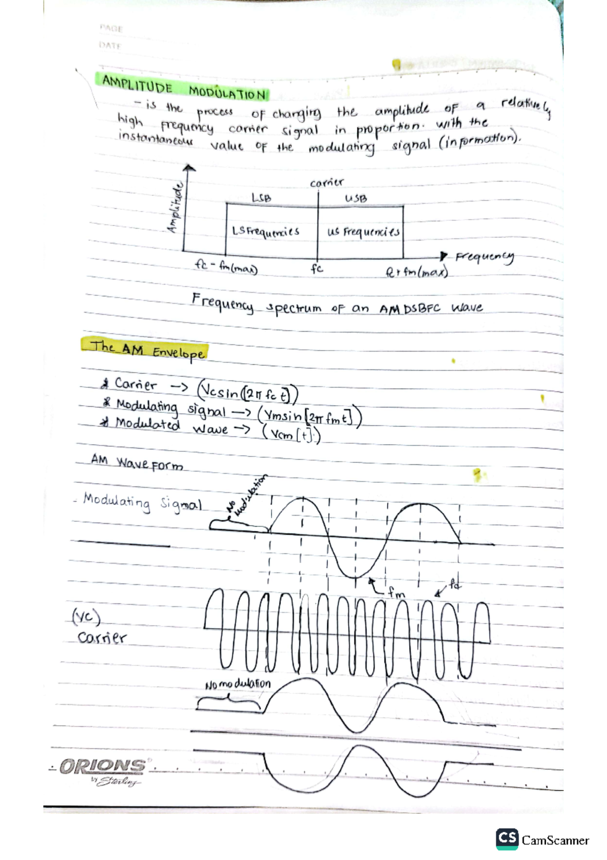 Comms-1 - Comms lecture notes - Electronics and Communication ...