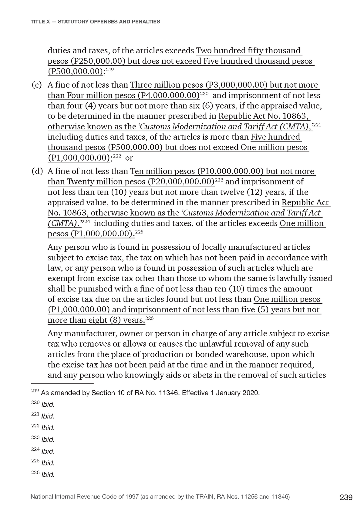 Pwcph Tax Code 2019 87 - National Internal Revenue Code Of 1997 (as ...