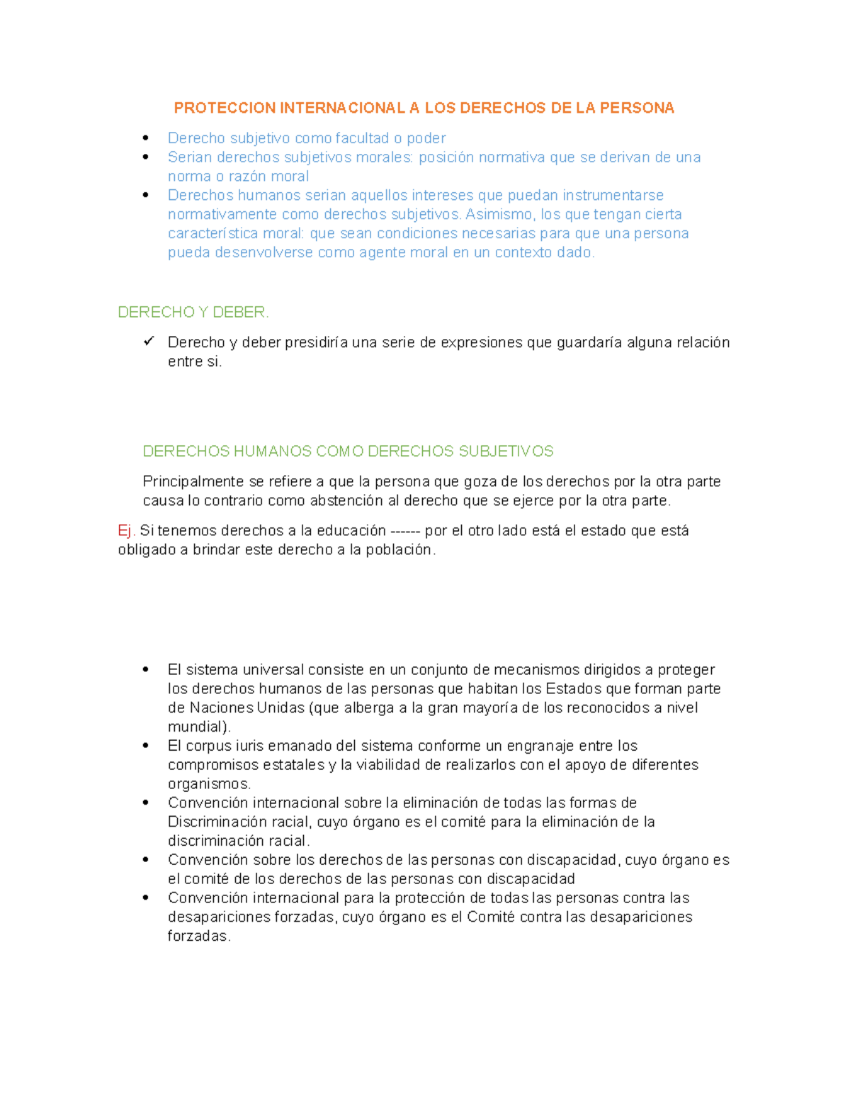 Proteccion Internacional A LOS Derechos DE LA Persona - PROTECCION ...
