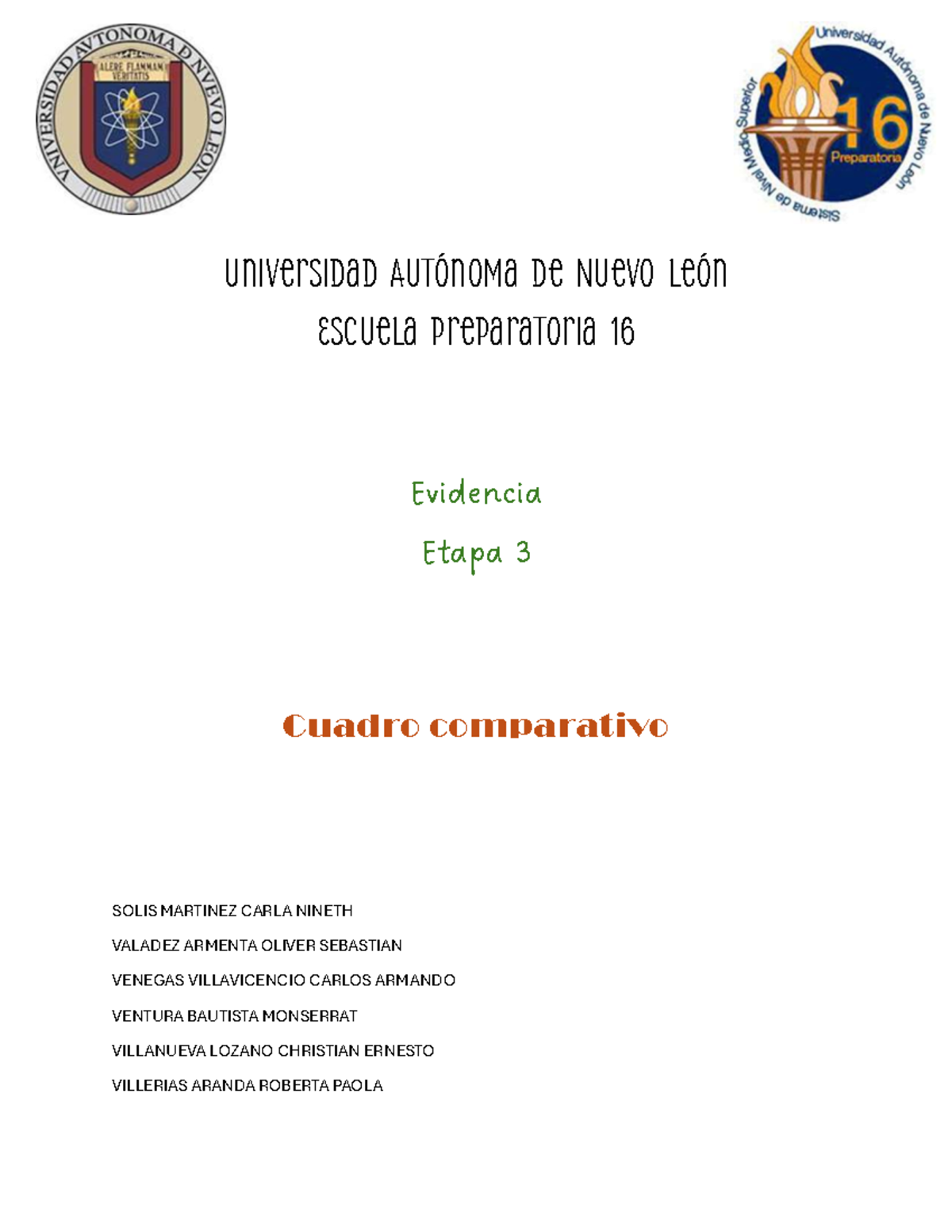 Evidencia Etapa 3 Logica - Universidad Autónoma de Nuevo León Escuela ...