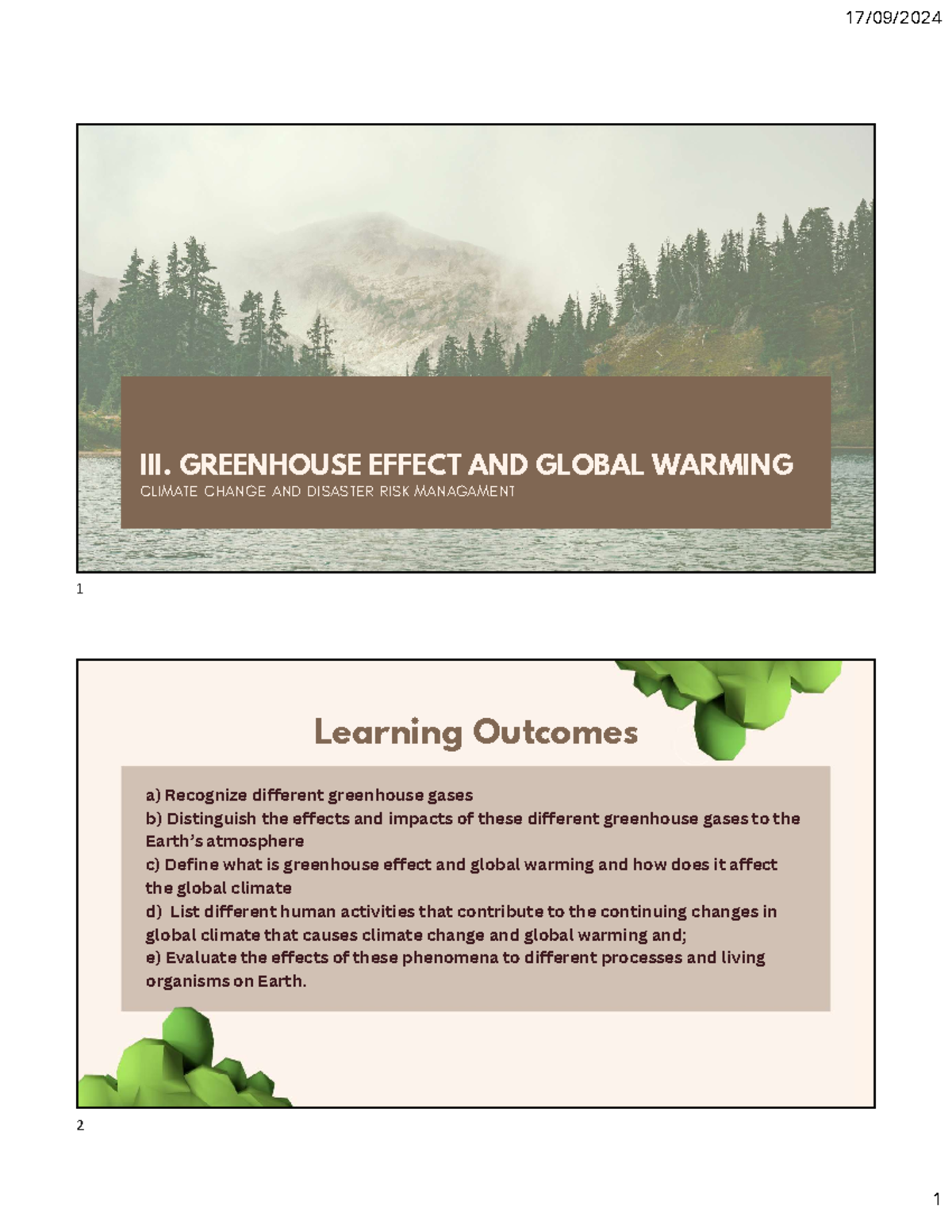 Chapter 3 Greenhouse and Global Warming - CLIMATE CHANGE AND DISASTER ...