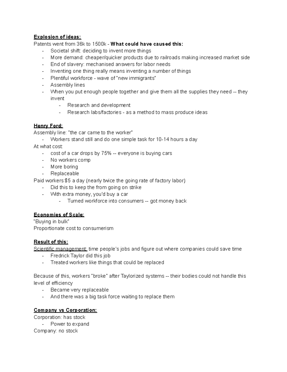 Machine age Apush notes - Explosion of ideas: Patents went from 36k to ...