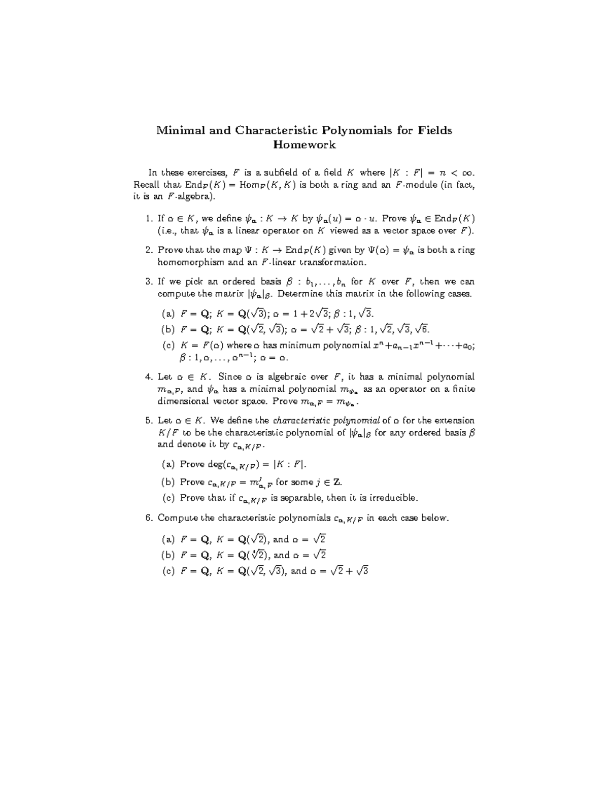 Charpoly Mat 544 Abstract Algebra Ii Asu Studocu