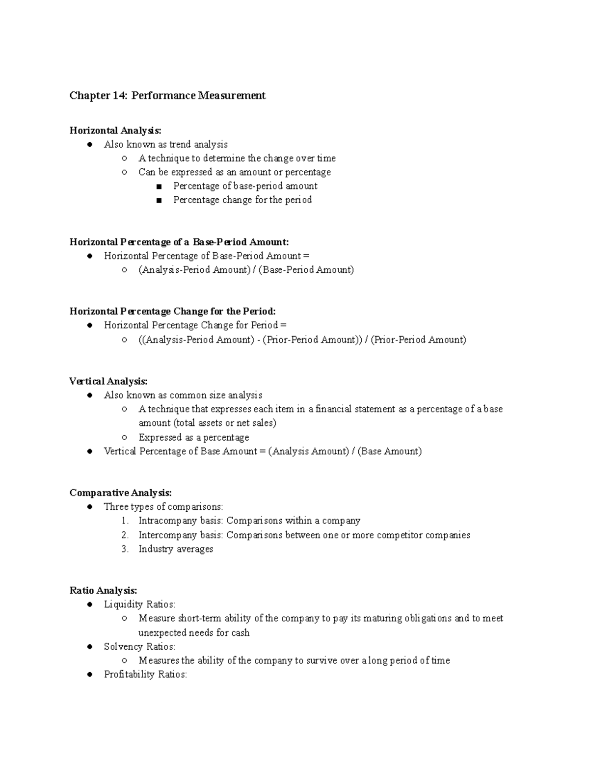 Finanncial Accounting Notes Ch 14 Lecture Study Notes Section P Winter ...