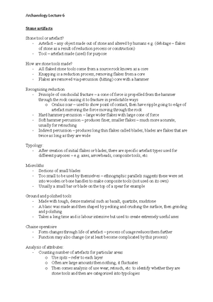 ARCH1111 notes final - Week 2 – Doing archaeology: beyond digging in ...