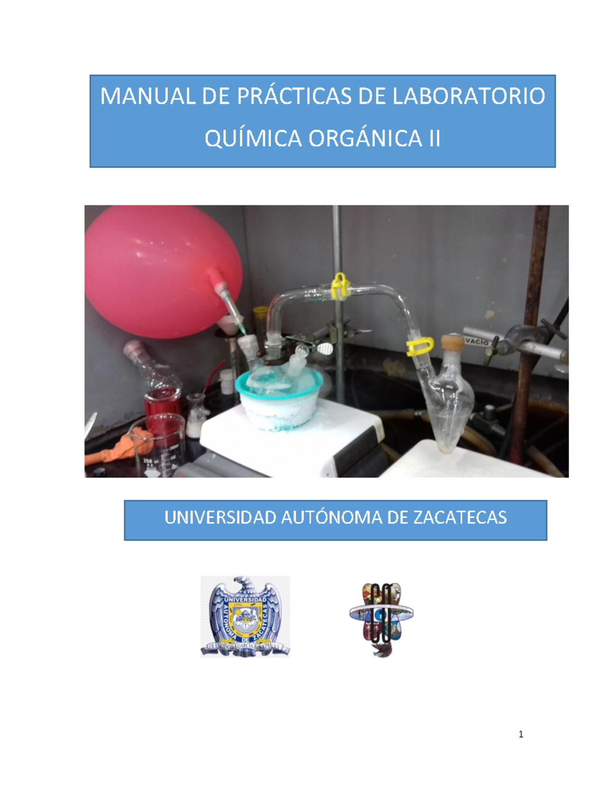 4Manual Prácticas QOII - 1 MANUAL DE PR¡CTICAS DE LABORATORIO QUÕMICA ...