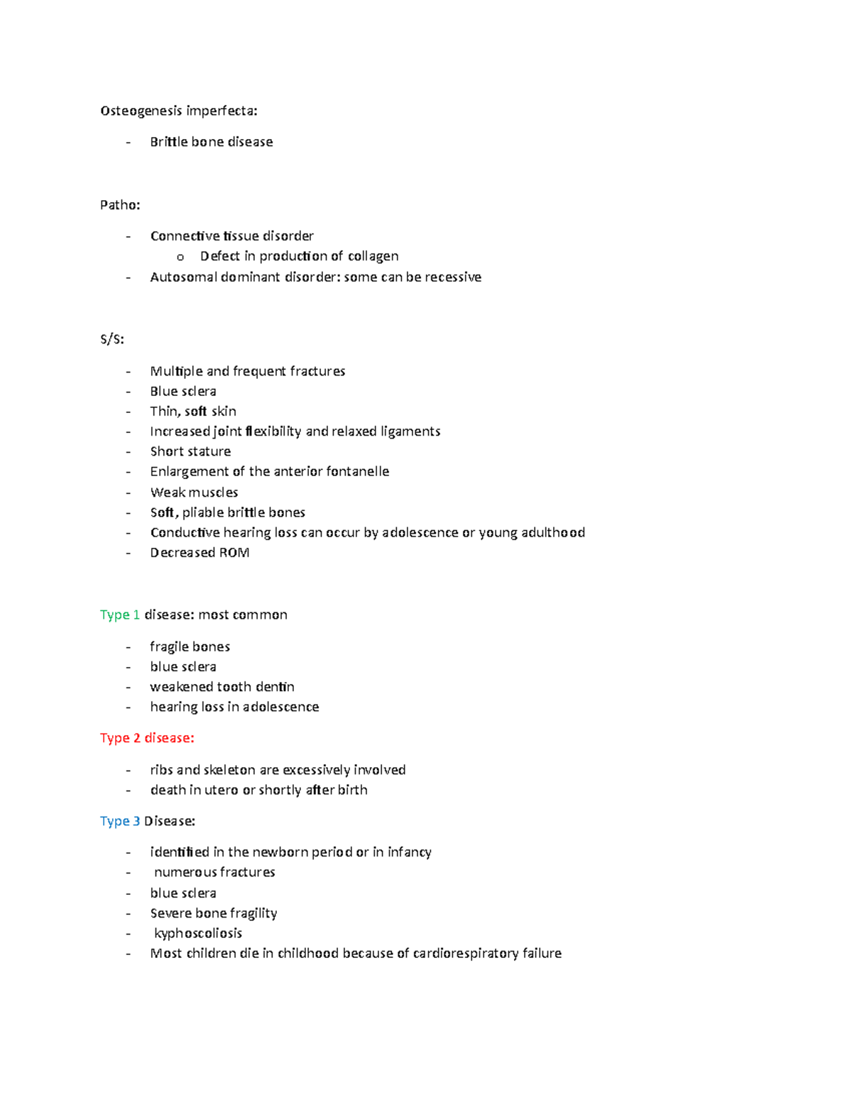 Osteogenesis Imperfecta - Osteogenesis imperfecta: Brittle bone disease ...