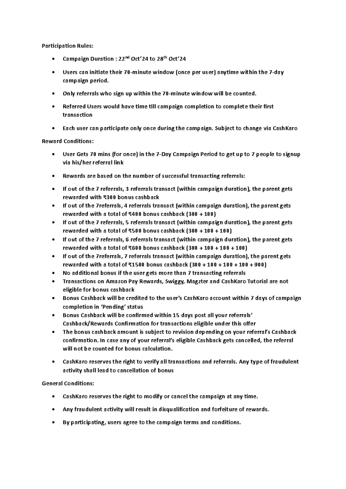 7 Din 1500 in - T&C-1729571333-2 - Participation Rules: - Campaign ...