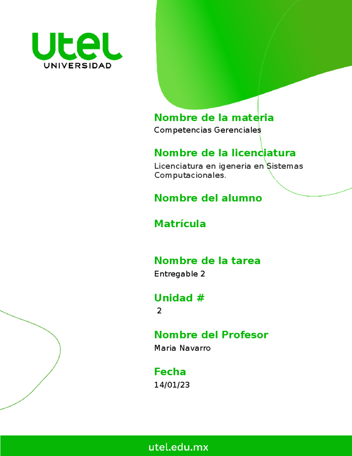 Actividad 1- Eficiencia Laboral - Nombre De La Materia Competencias ...