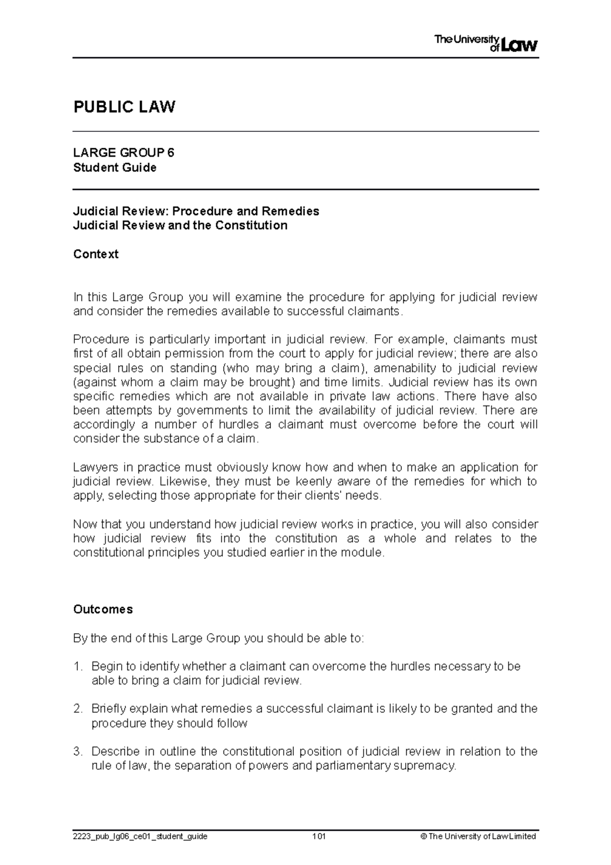 Unit 6 - Study Guide - lecture notes - PUBLIC LAW LARGE GROUP 6 Student ...