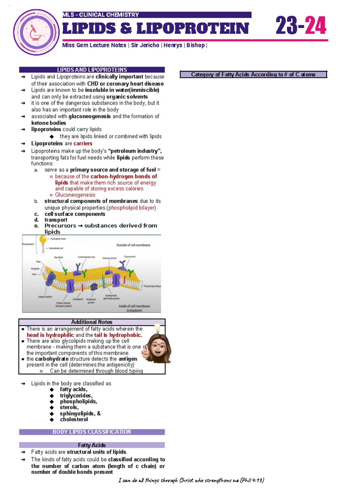 15 CC - Lipids AND Lipoprotein - MLS - CLINICAL CHEMISTRY LIPIDS ...