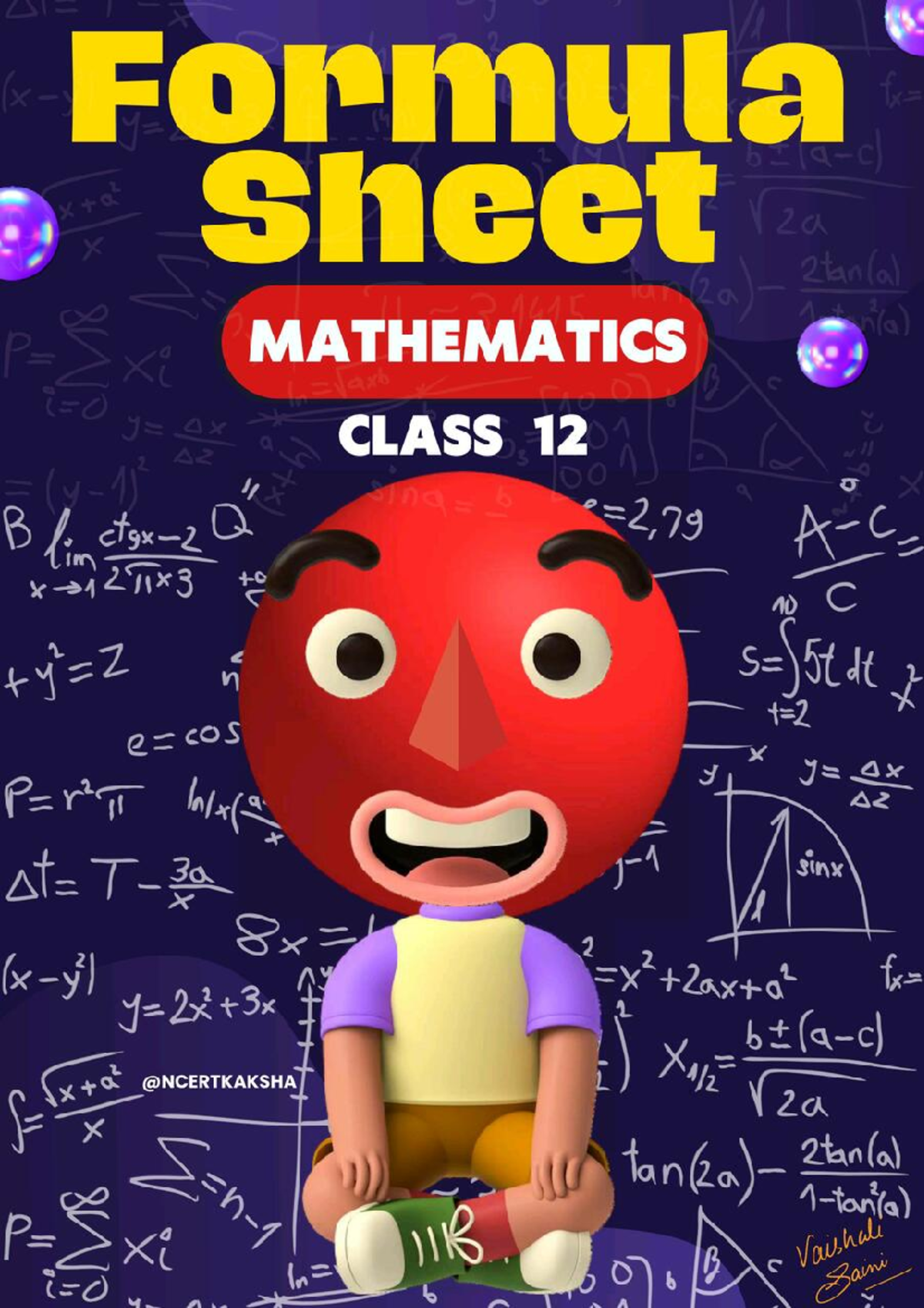 Maths Notes Formula sheet - Formula Sheet 2a 2tan(a) MATHEMATICS CLASS ...
