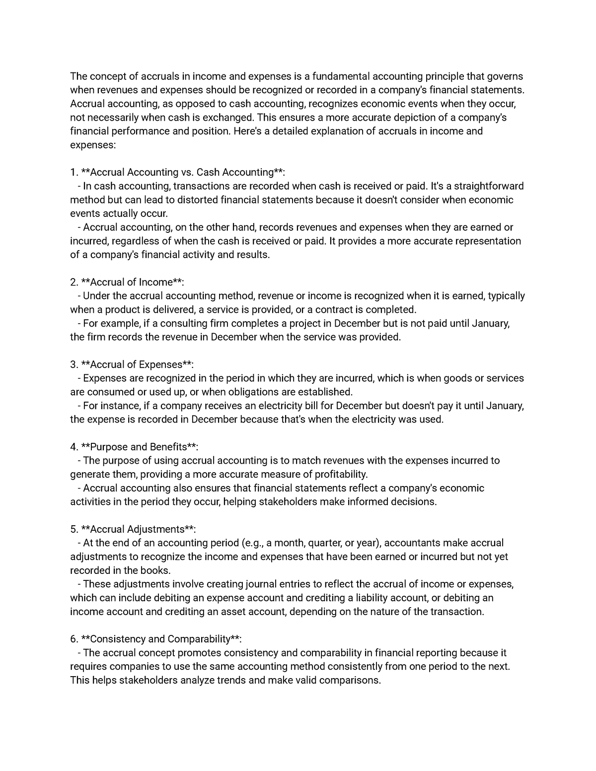 Concept of accruals - Accrual accounting, as opposed to cash accounting ...