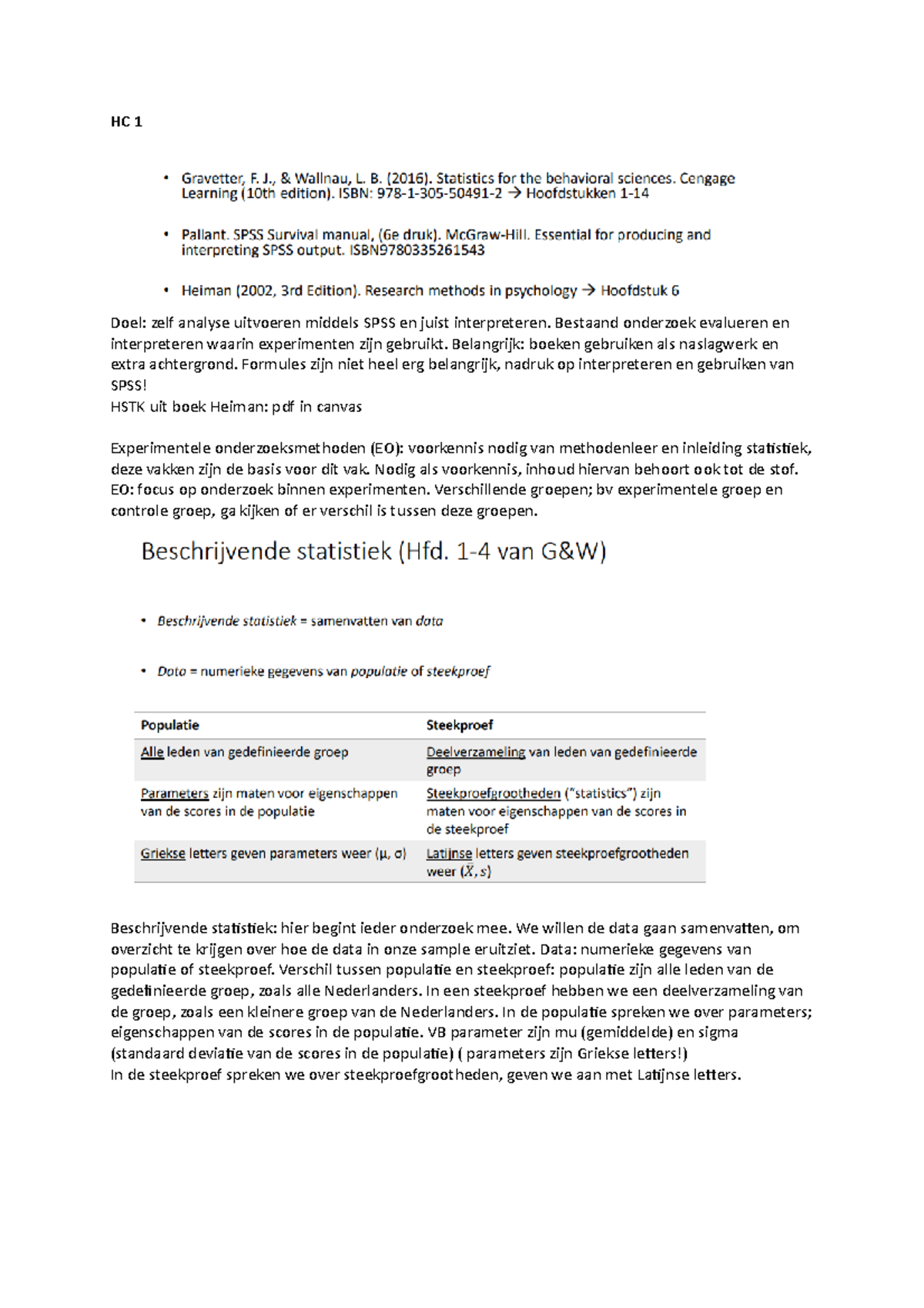 Hc1 Eo College Aantekeningen 1 Hc 1 Doel Zelf Analyse Uitvoeren